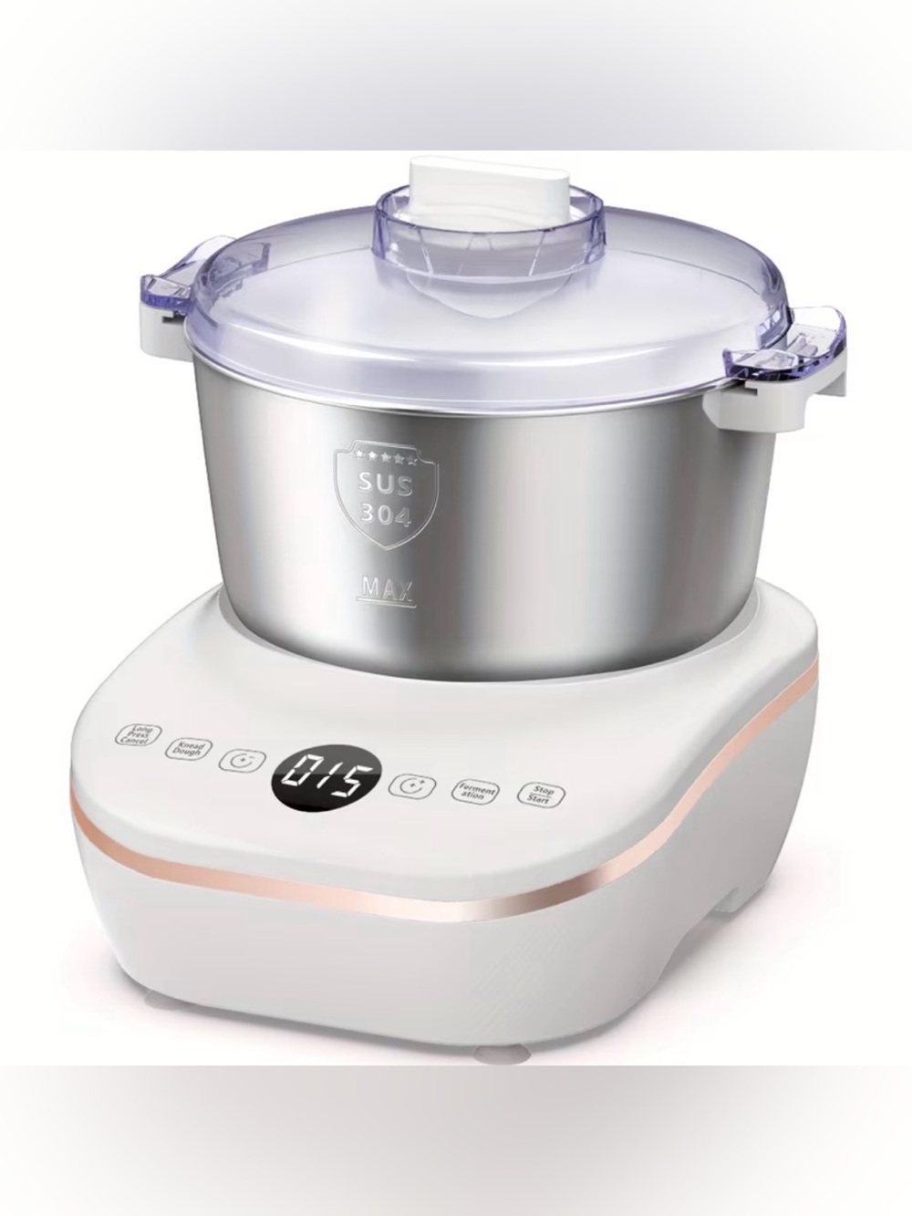 7.3QT Electric Dough Mixer & Bread Maker Machine - Stainless Steel